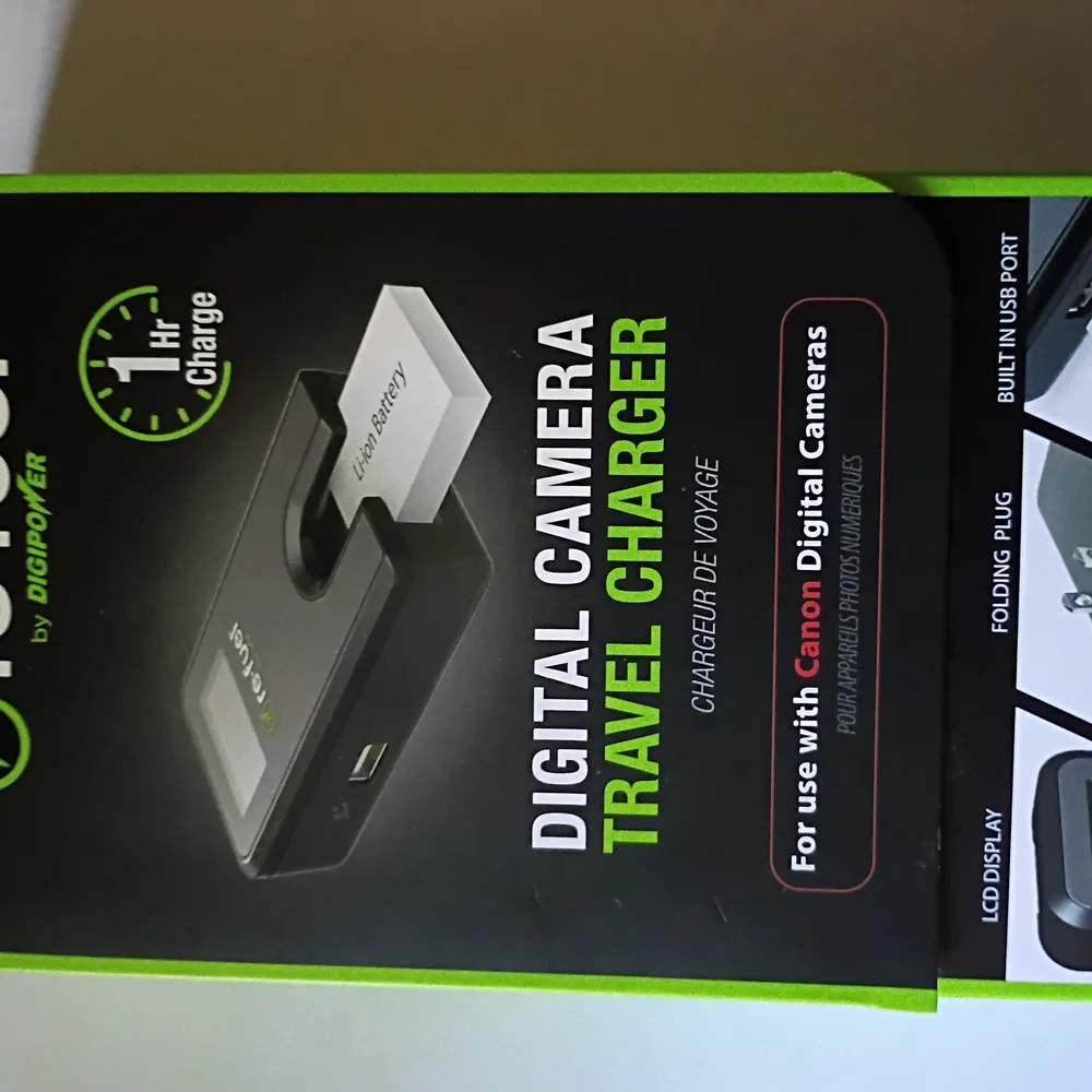 Canon Black and Green Digital Camera Charger